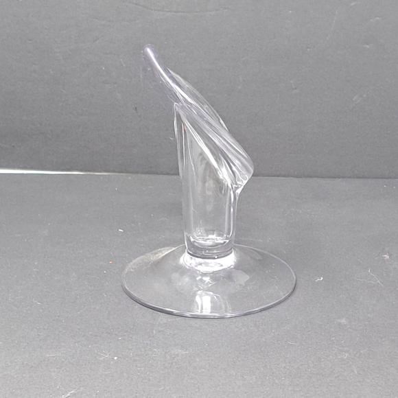 Vintage Clear Glass Calla Lilly Candle Holder/Budvase - Picture 4 of 7